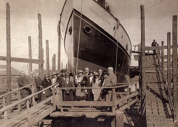 Medway Queen's launching 23 April 1924
