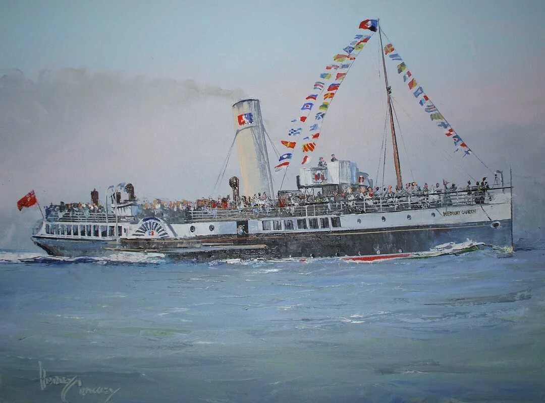 Medway Queen at the Spithead Review by Harley Crossley.